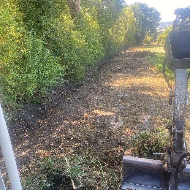 Mini Digger at work